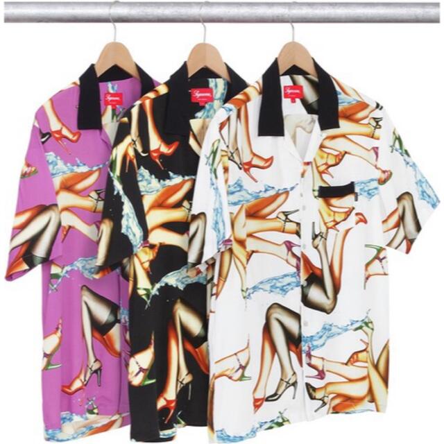 supreme heels shirt rayon ブラック S