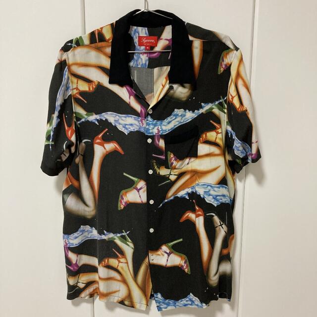 supreme heels shirt rayon ブラック S