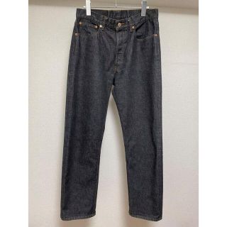 コモリ(COMOLI)のL'ECHOPPE LE BLACK DENIM KK ブラックデニム32インチ(デニム/ジーンズ)