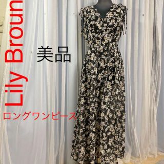 リリーブラウン(Lily Brown)のLily Broun リリーブラウン　花柄ワンピース ロングワンピース(ロングワンピース/マキシワンピース)