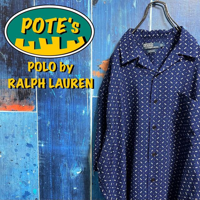 【限定品】 Ralph Lauren - 【ポロバイラルフローレン】幾何学ドット柄半袖レーヨンオープンカラーシャツ シャツ
