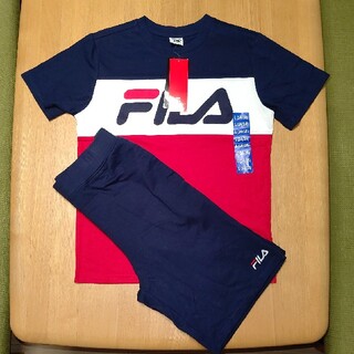 フィラ(FILA)のFILA キッズ セットアップ 部屋着 半袖 Tシャツ ハーフパンツ 160cm(Tシャツ/カットソー)