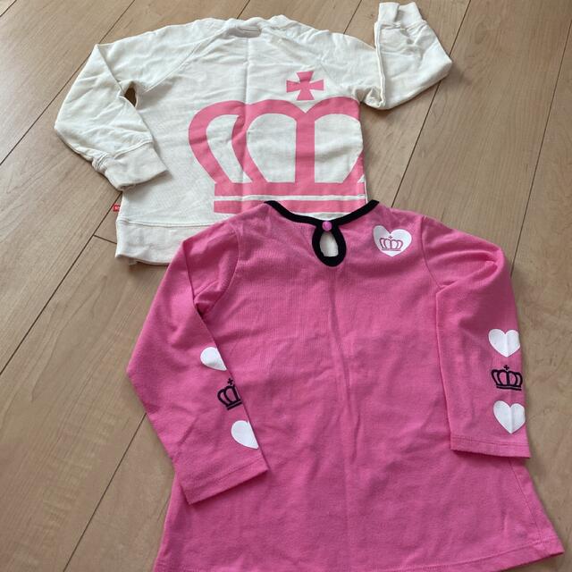 BABYDOLL(ベビードール)のベビードール ロングTシャツ　100センチ 2枚セット キッズ/ベビー/マタニティのキッズ服女の子用(90cm~)(Tシャツ/カットソー)の商品写真