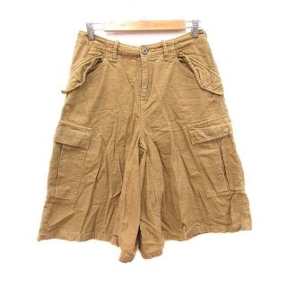 ジョンブル(JOHNBULL)のジョンブル キュロットパンツ カーゴ ハーフ ワイド M 黄土色 カーキ(キュロット)