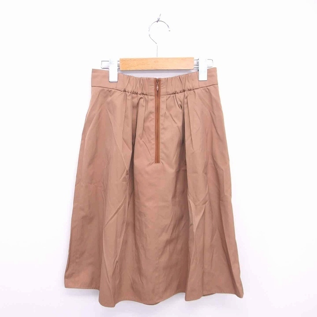 fredy(フレディ)のフレディ エミュ フレア スカート ミモレ丈 ロング 薄手 36 茶 ベージュ レディースのスカート(ロングスカート)の商品写真
