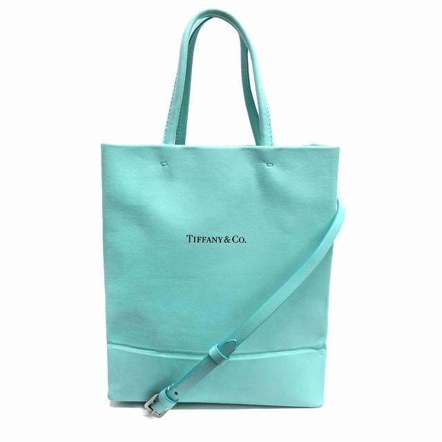 Tiffany & Co.(ティファニー)の極美品 ティファニースモール ショッピング ショルダー トート ハンドバッグ◇４ レディースのバッグ(ショルダーバッグ)の商品写真