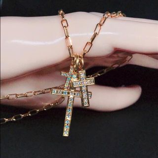 ☆K18☆STAR JEWELRYダイヤモンド ネックレス　クロス0.04ct