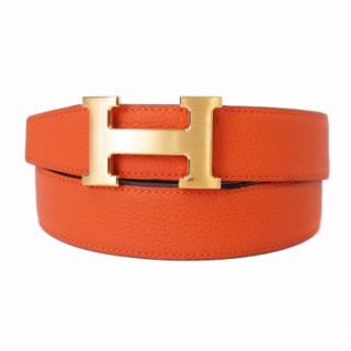 エルメス(Hermes)のエルメス コンスタンス Hベルト トゴ ボックスカーフ Y刻印 オレンジ 100(ベルト)