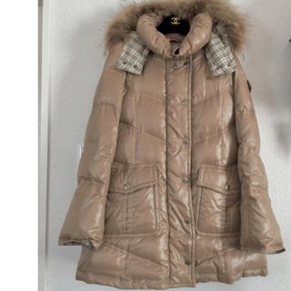 バーバリー(BURBERRY)の美品 バーバリー ブルーレーベル ファー付き ダウンコート(ダウンコート)