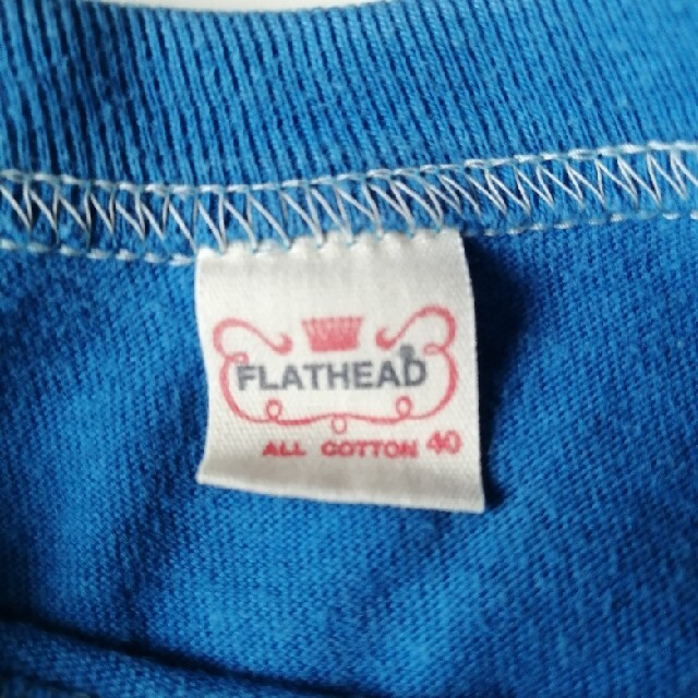 THE FLAT HEAD(フラットヘッド)のフラットヘッド★フロント染込プリント★丸胴Tシャツ★USED メンズのトップス(Tシャツ/カットソー(半袖/袖なし))の商品写真