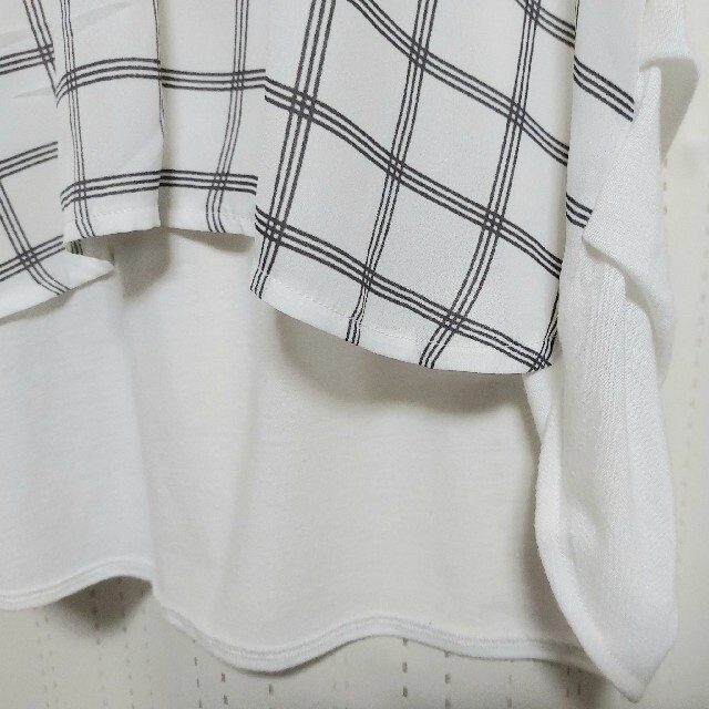 レディーストップス チェック袖なしブラウス レディースのトップス(シャツ/ブラウス(半袖/袖なし))の商品写真