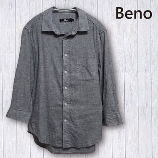 ビーノ(BENO)の【Beno】【春夏秋】グレー　シャツブラウス　麻混(シャツ/ブラウス(長袖/七分))
