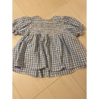 ザラキッズ(ZARA KIDS)のザラベビー♡シフォン ブラウス 104cm 美品　ブルー　チェック(ブラウス)