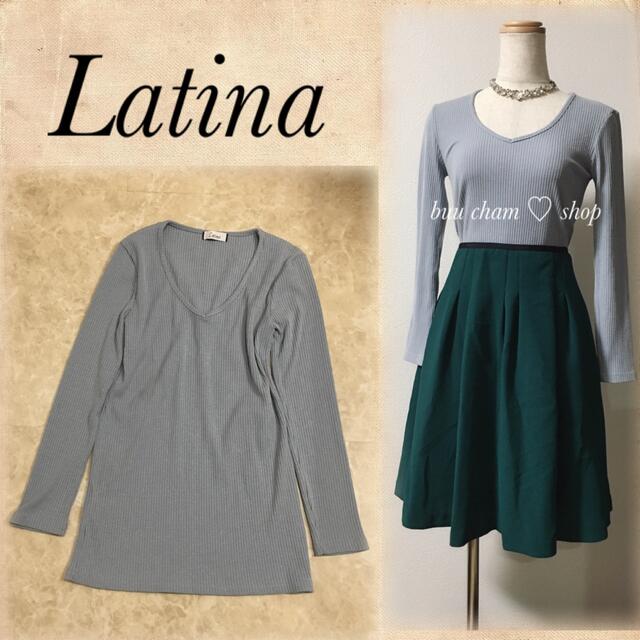 ANAP Latina(アナップラティーナ)のLatina♡Vネックリブトップス レディースのトップス(カットソー(長袖/七分))の商品写真