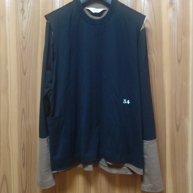 SUNSEA(サンシー)のsunsea　21awレイヤード2トーンロンT メンズのトップス(Tシャツ/カットソー(七分/長袖))の商品写真