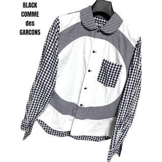ブラックコムデギャルソン(BLACK COMME des GARCONS)の匿名発送　ブラックコムデギャルソン　ドッキングチェックシャツ　サイズM相当(シャツ/ブラウス(長袖/七分))