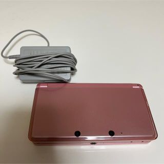 ニンテンドー3DS(ニンテンドー3DS)のニンテンドー3DS ミスティピンク 充電器付き(携帯用ゲーム機本体)