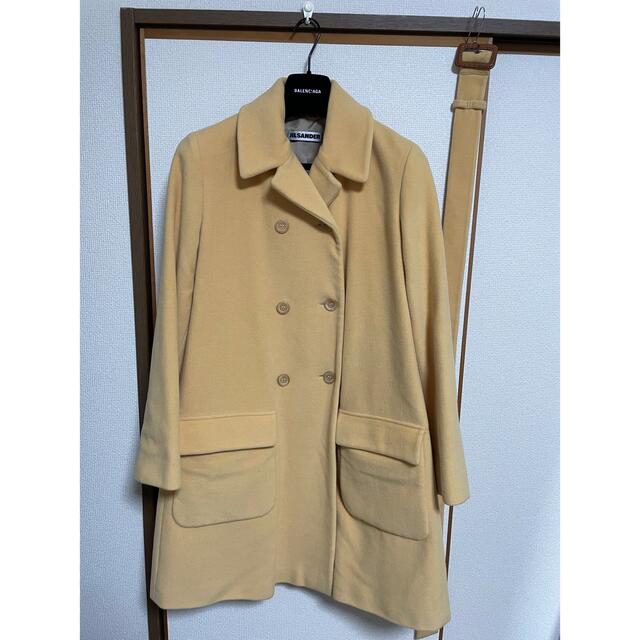 jil sander ジルサンダー ♡ オーバーサイズ コート 36 イエロー レディースのジャケット/アウター(チェスターコート)の商品写真