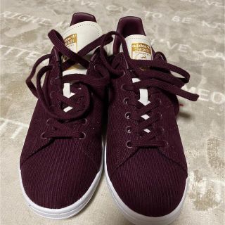 アディダス(adidas)のadidas stan smith コーデュロイ エンジ色(スニーカー)