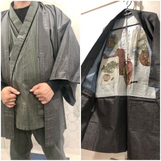 SALE！ 男物 羽織 オシャレ 絵柄 着物(着物)