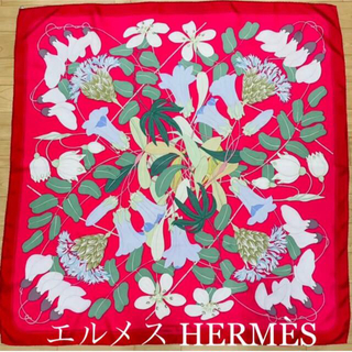 エルメス(Hermes)のエルメスHERMÈS カレ90 ギリシャの花 FLORA GRAECA スカーフ(バンダナ/スカーフ)