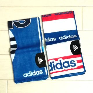 アディダス(adidas)の新品未使用◼️アディダスadidas ガーゼハンカチ 2枚セット(ハンカチ)