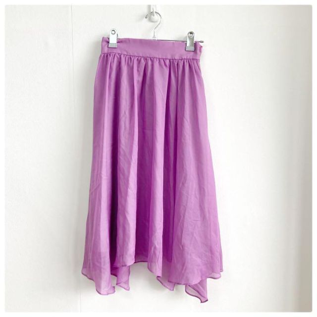 【可愛い♪♪】ウィルセレクション　レディース　ロングスカート　パープル　M レディースのスカート(ひざ丈スカート)の商品写真