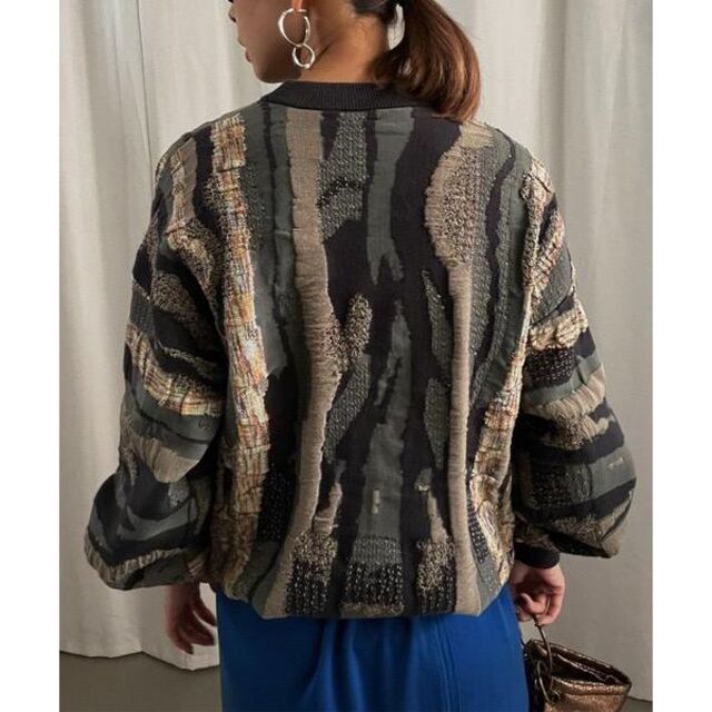 Ameri VINTAGE(アメリヴィンテージ)の今季 AMERI UND MARBLE JACQUARD KNIT 正規品 レディースのトップス(ニット/セーター)の商品写真