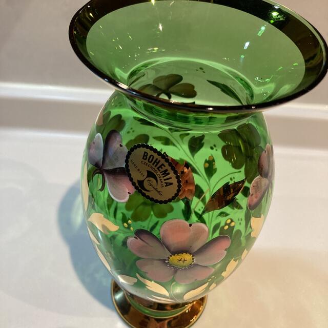 ボヘミアングラス 花瓶 フラワーベース 美品 | www.grupomagister.com.br