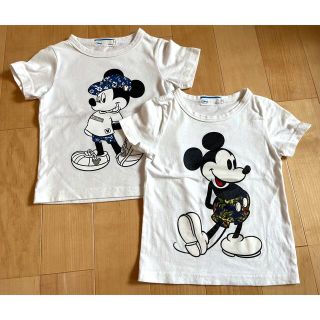 ライトオン(Right-on)のTシャツ　100㎝　男の子　ライトオン　ミッキー　半袖　2枚組　春夏　ディズニー(Tシャツ/カットソー)