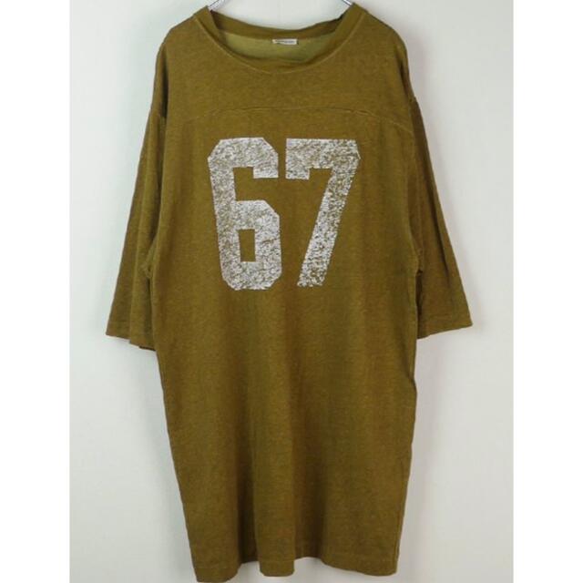 67nowos  フットボールTシャツ　ブラウン