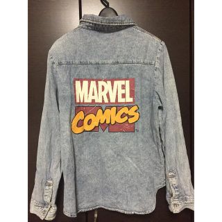 マーベル(MARVEL)のMARVEL COMICS デニムシャツ(シャツ/ブラウス(長袖/七分))