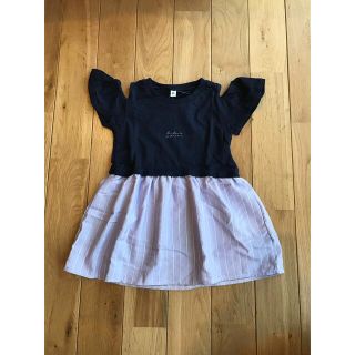 新品 女の子 ベビー オープンショルダー ワンピース 95センチ(ワンピース)