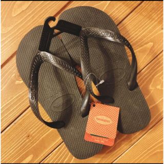 ハワイアナス(havaianas)のハワイアナス   ビーチサンダル　ブラック　24   24.5(ビーチサンダル)