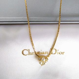 クリスチャンディオール(Christian Dior)の[美品]Diorフェイクパールネックレス(ネックレス)