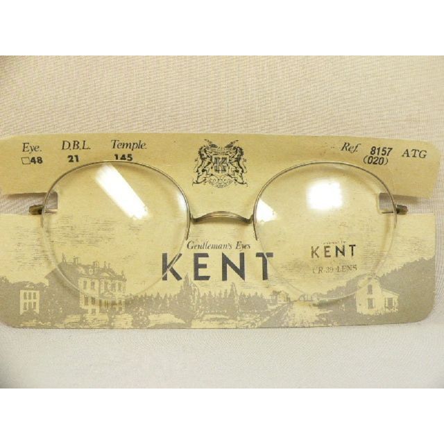 KENT ヴィンテージ 一山 眼鏡 フレーム ナイロール ボストン型 ケント