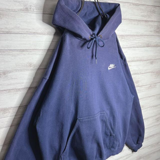 NIKE - 【USA製!!】ナイキ ✈︎刺繍ロゴ 白タグ ゆるだぼ パーカー ...
