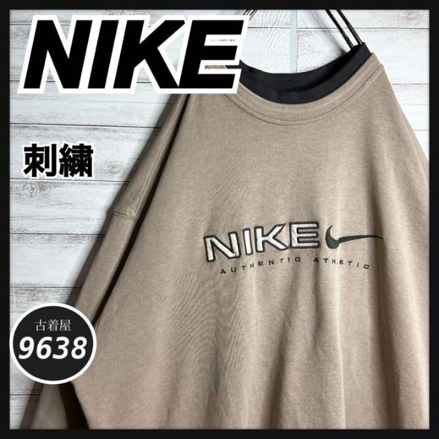 【※希少】NIKE ナイキ★刺繍ロゴ スウェット パーカー XLゆるだぼ 白