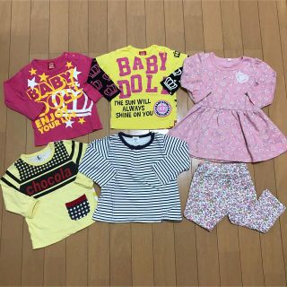 ベビードール(BABYDOLL)の女の子 ロンT ワンピース ズボン 6着まとめ売り♡80cm♡(Ｔシャツ)