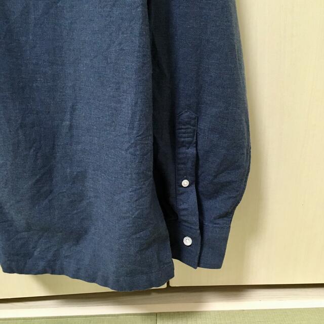 MUJI (無印良品)(ムジルシリョウヒン)の無印良品　洗いざらしオックススタンドカラーシャツ　スモーキーブルー　Sサイズ メンズのトップス(シャツ)の商品写真