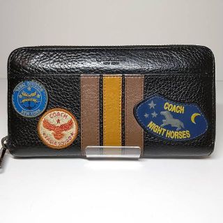 コーチ(COACH)のCOACH コーチ 長財布 ラウンドファスナー ブラック 人気 ブランド(長財布)