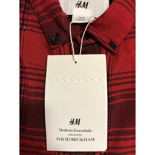 H&M(エイチアンドエム)のデビッドベッカム❎H&M✴️XSチェックシャツ メンズのトップス(シャツ)の商品写真