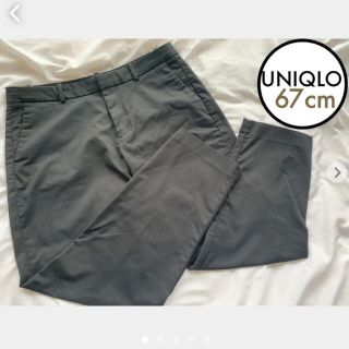 ユニクロ(UNIQLO)のUNIQLO】レディース　ドライストレッチクロップドパンツ　67cm ブラック(クロップドパンツ)