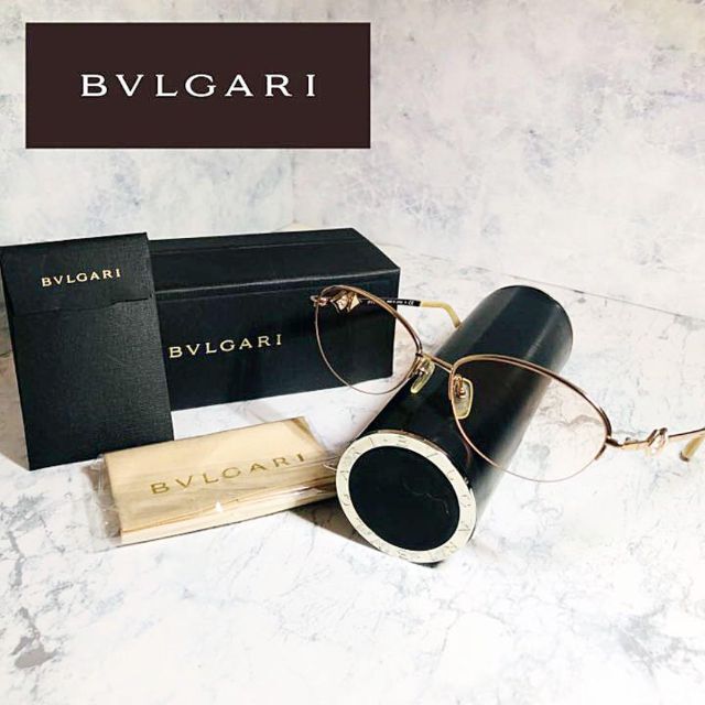 BVLGARI(ブルガリ)の美品！BVLGARI  メガネフレーム　度入り レディースのファッション小物(サングラス/メガネ)の商品写真