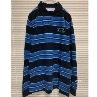 【 Martine Rose 】Polo Top ボーダー L/S ポロシャツ(ポロシャツ)