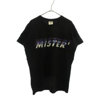 ミスタージェントルマン(MISTERGENTLEMAN)のMr.GENTLEMAN ミスタージェントルマン MISTERプリントクルーネック半袖Tシャツ ブラック(Tシャツ/カットソー(半袖/袖なし))