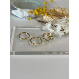 ラスト① 3点セット　gold ゴールド　 ring リング　指輪　アクセサリー(リング(指輪))