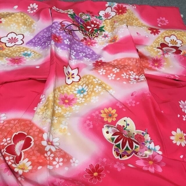 日本製の多色暈し❗️お宮参り着物女の子♦︎祝い着産着初着のしめ祝着♦︎襦袢付