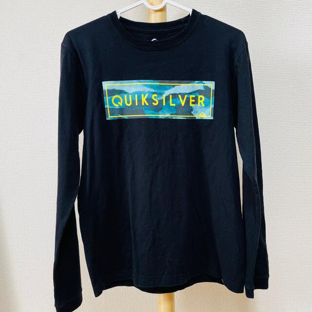 QUIKSILVER(クイックシルバー)のQUIK SILVER ボックスロゴ長袖Tシャツ　ブラック　Sサイズ メンズのトップス(Tシャツ/カットソー(七分/長袖))の商品写真