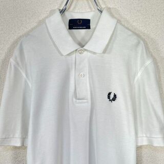 フレッドペリー(FRED PERRY)の【UK製】フレッドペリー/FRED PERRY ポロシャツ　ロゴ刺繍　M3 白(ポロシャツ)